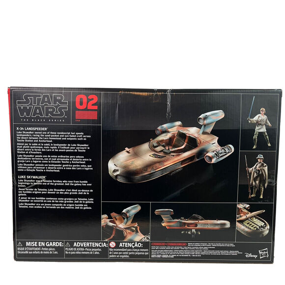 Star Wars The Black Series Luke Skywalker Landspeeder & Action Figure SEALED BOX - Picture 4 of 9